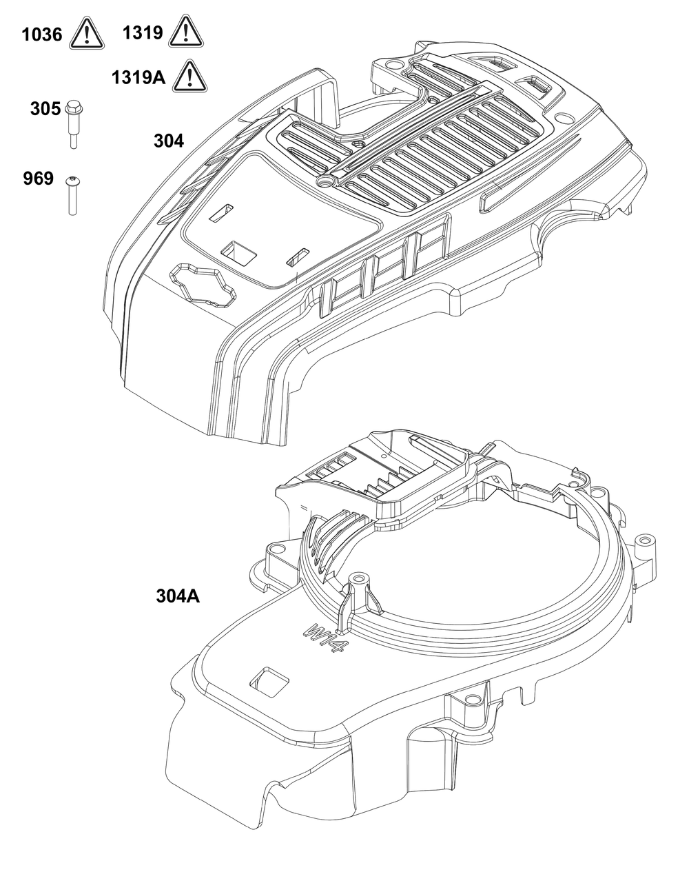 Blower Housing Group Diagram and Parts List for 123P0B-0068-H5 100000 - 19Z999 Briggs and Stratton Engine